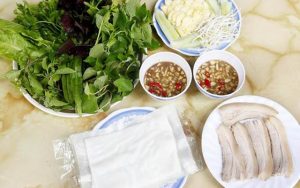 Bánh tráng cuốn thịt heo